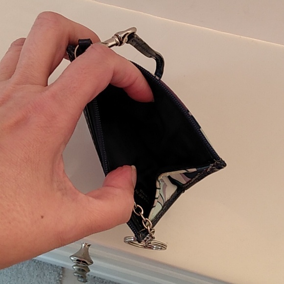 Travel Slim Card Coin Pouch Key Ring Wristlet Wallet - Picture 6 of 7